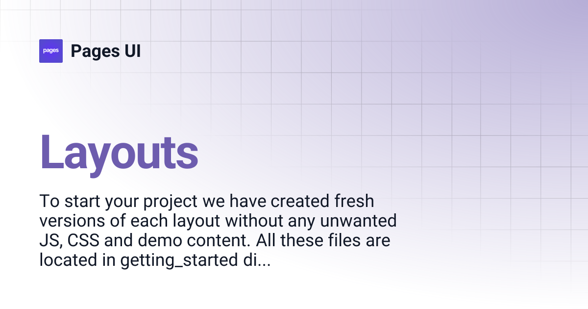 Layouts | Pages UI